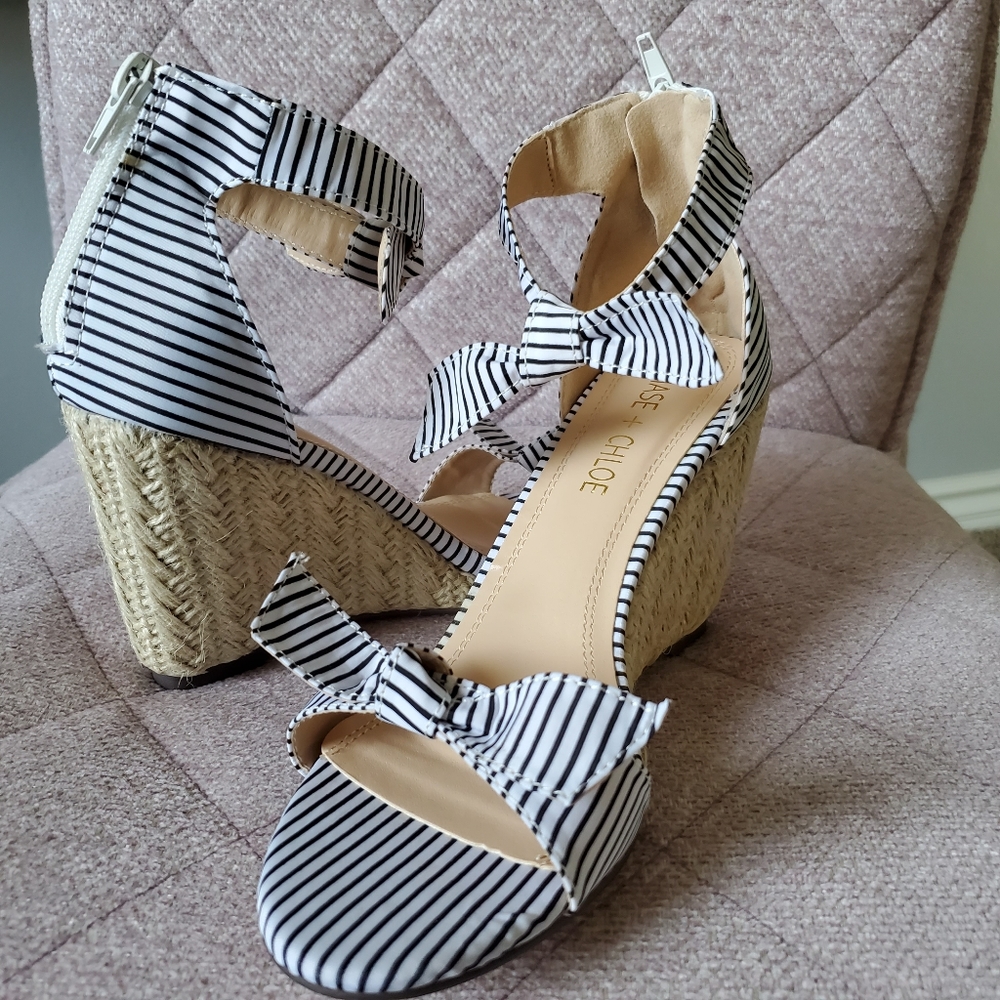 Espadrille flatform wedge, Size 6.5